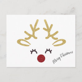 鹿のクリスマスポストカード ポストカード