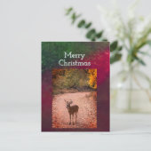 鹿のクリスマスポストカード ポストカード (スタンド正面)