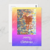 鹿のクリスマスポストカード ポストカード (正面/裏面)
