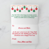 鹿のクリスマス魅力的をパーソナライズ シーズンカード (内部)