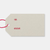 鹿のクリスマス ギフトタグ (裏面横)