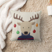鹿のクリスマス クッション (ブランケット)