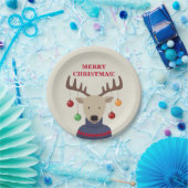 鹿のクリスマス ペーパープレート (パーティー)