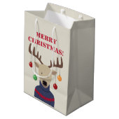 鹿のクリスマス ミディアムペーパーバッグ (裏面アングル)