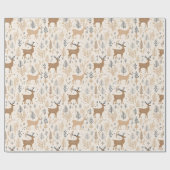 鹿のクリスマス ラッピングペーパー (フラット)