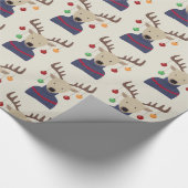 鹿のクリスマス ラッピングペーパー (角)