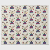 鹿のクリスマス ラッピングペーパー (フラット)