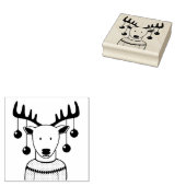 鹿のクリスマス ラバースタンプ (押印)