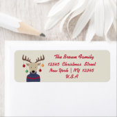 鹿のクリスマス ラベル (インサイチュ)