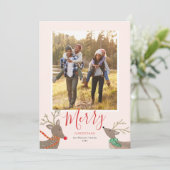 鹿のゲーム ホリデー フォト カード (スタンド正面)