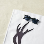 鹿のシルエット ビーチタオル (インサイチュ)
