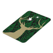 鹿のシルエット、鳩のシルエット、星の影 マグネット (左側)