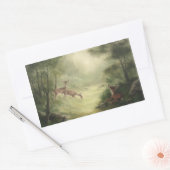 鹿のシール 長方形シール (封筒)