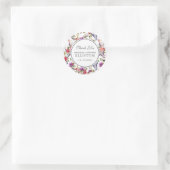 鹿のスカル、花とドリームキャッチャー |ありがとうございます ラウンドシール (バッグ)