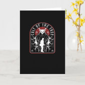 鹿のツリーカルト 芸術的スタイル カード (黄色い花)