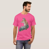 鹿のハーモニー - 幾何学的な野生生物と自然のTシャツ Tシャツ (正面フル)