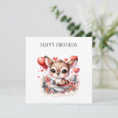 鹿のパイロット 誕生日 招待状 (スタンド正面)