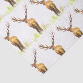 鹿のパターン水の色素朴クリスマスブラウン 薄葉紙 (詳細)