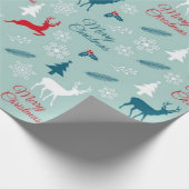 鹿のパターン ラッピングペーパー (角)