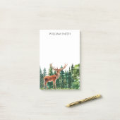 鹿のパーソナライズされた木 ポストイット (デスク上)