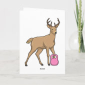 鹿のフィットネスダンベル カード (裏面)