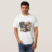 鹿のフラッグTシャツ Tシャツ (正面フル)