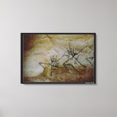 鹿のフリーズ、紀元前17000年 キャンバスプリント (正面)