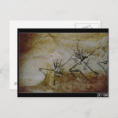 鹿のフリーズ、紀元前17000年 ポストカード (正面/裏面)