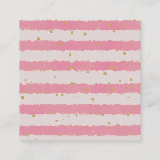 鹿のフローラガールシャワー用の本 エンクロージャーカード (裏面)