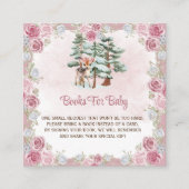 鹿のフローラガールシャワー用の本 エンクロージャーカード (正面)