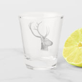 鹿のヘッドショットグラス ショットグラス (裏面)