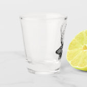 鹿のヘッドショットグラス ショットグラス (左)