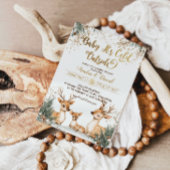 鹿のベビー外は寒いベビーシャワー 招待状