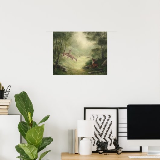 鹿のポスター ポスター (ホームオフィス)