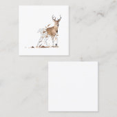 鹿のポリゴンアート スクエア名刺 (正面/裏面)