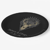 鹿のマンダラオーダーメイドウェディング ペーパープレート (アングル)