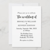 鹿のモノグラム 素朴なカントリーウェディング 新郎新婦の名前 招待状 (正面)