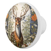 鹿の中にデイジー花 セラミックノブ (右)