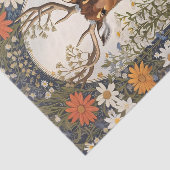 鹿の中にデイジー花 薄葉紙 (詳細)