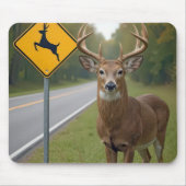 鹿の交角の標識によって置かれた降圧 マウスパッド (正面)