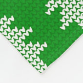 鹿の付いたグリーンニットフリースブランケット フリースブランケット (角)