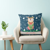 鹿の休日カスタマイズ文字と名前20"X20" クッション (椅子)