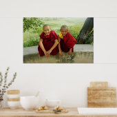 鹿の公園ポスターの僧侶 ポスター (キッチン)