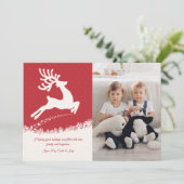 鹿の写真のホリデーカード シーズンカード (スタンド正面)