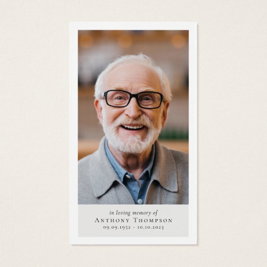 鹿の写真の葬儀のお願いメモリアルカード (裏面)