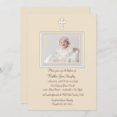 鹿の写真を使った宗教的な招待状 招待状 (正面/裏面)