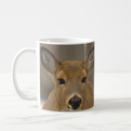 鹿の写真マグカップ コーヒーマグカップ (左)