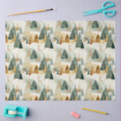 鹿の冬の景色 薄葉紙 (クラフト)