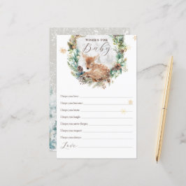 鹿の冬の森が赤ちゃんのシャワーゲームを願う