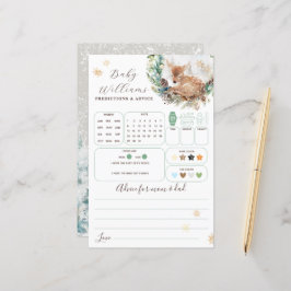 鹿の冬の森の寒さ屋外ベビシャワーゲーム